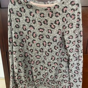 Girls Long Sleeve Animal Print Top